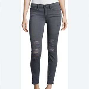 frame gray distressed le skinny de jeanne skinny jeans